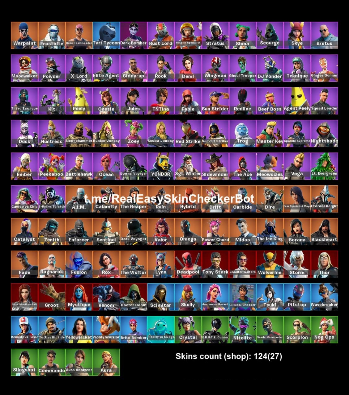 Full Access - 124 Skins (STW)